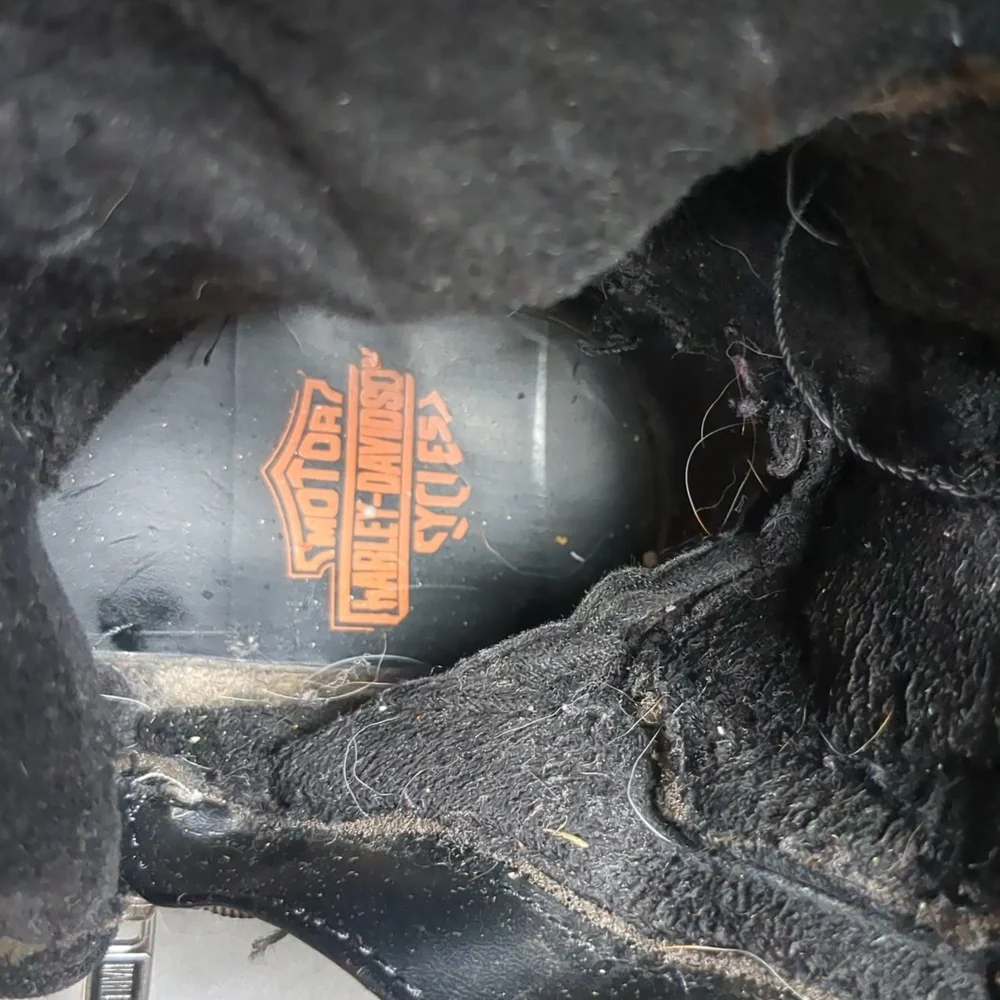 Harley-Davidson Womens 7.5 Alexa Back Lace Black Leather Motorcycle Boots - Picture 10 of 11